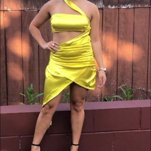 Neon Yellow Mini Dress